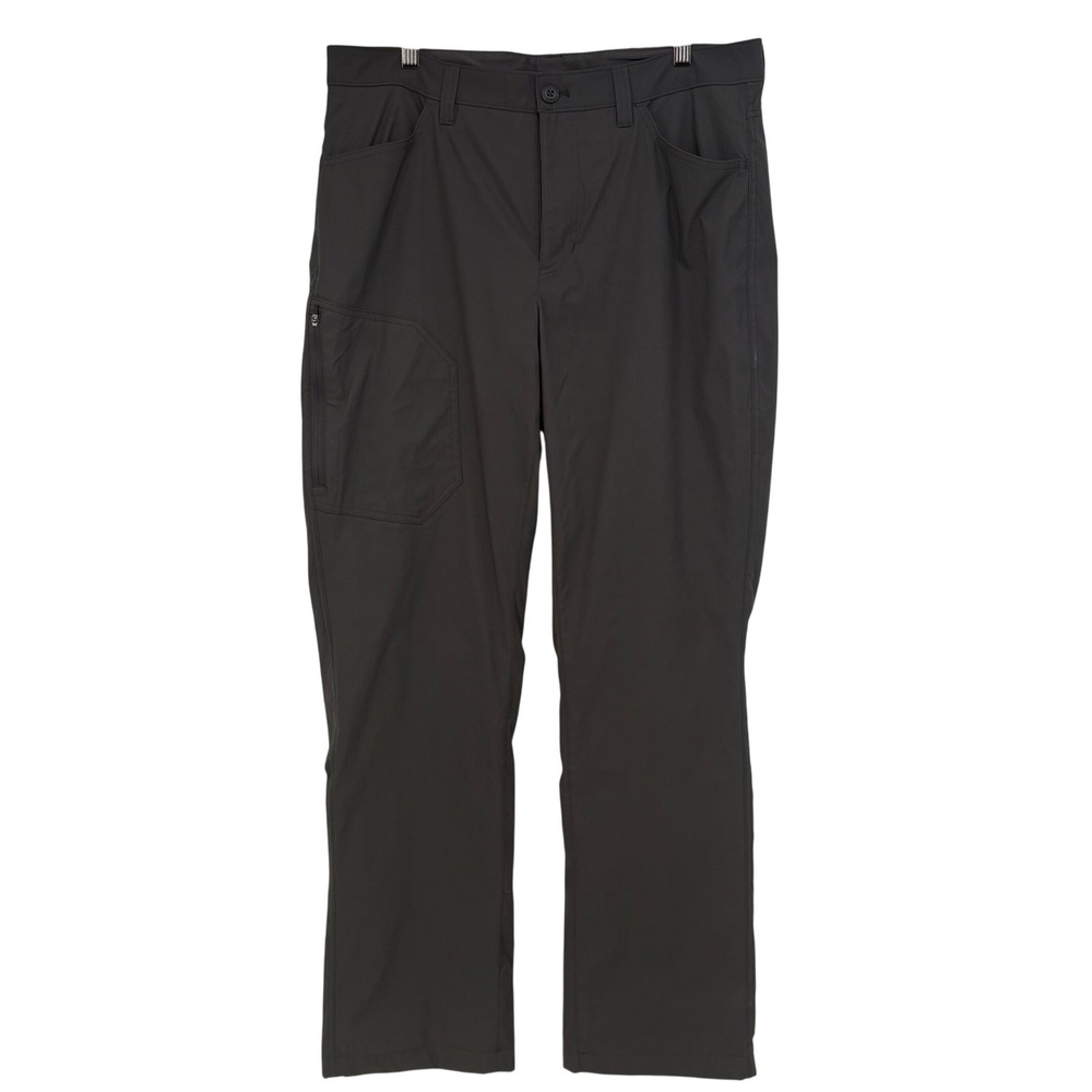 Eddie Bauer Mens Fleece Lined Tech Pants 34x32 Dark Smoke Grey Hiking Gorpcore